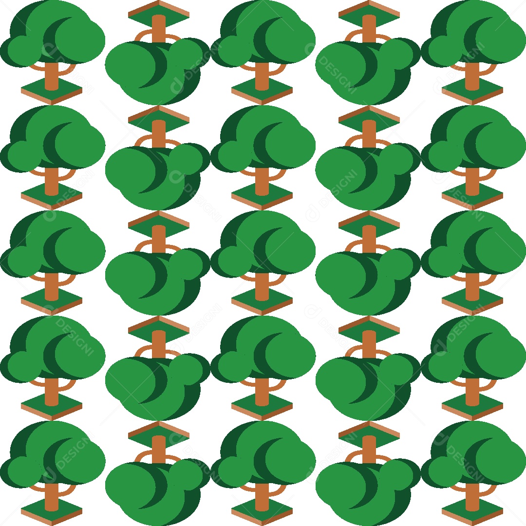 Padrão Árvore Ilustração Vetor EPS