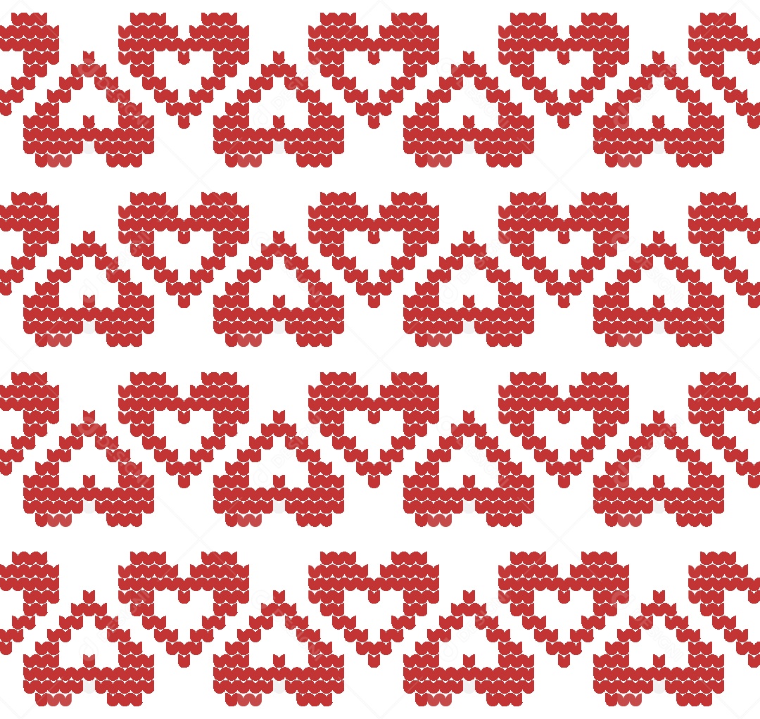 Padrão de Corações Ilustração Vetor EPS