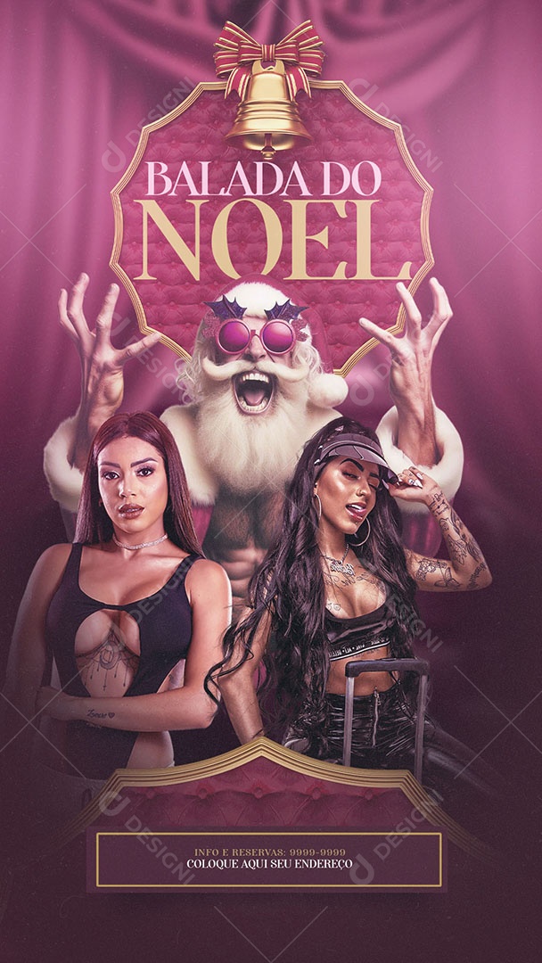 Social Media Flyer Story Balada Do Noel PSD Editável