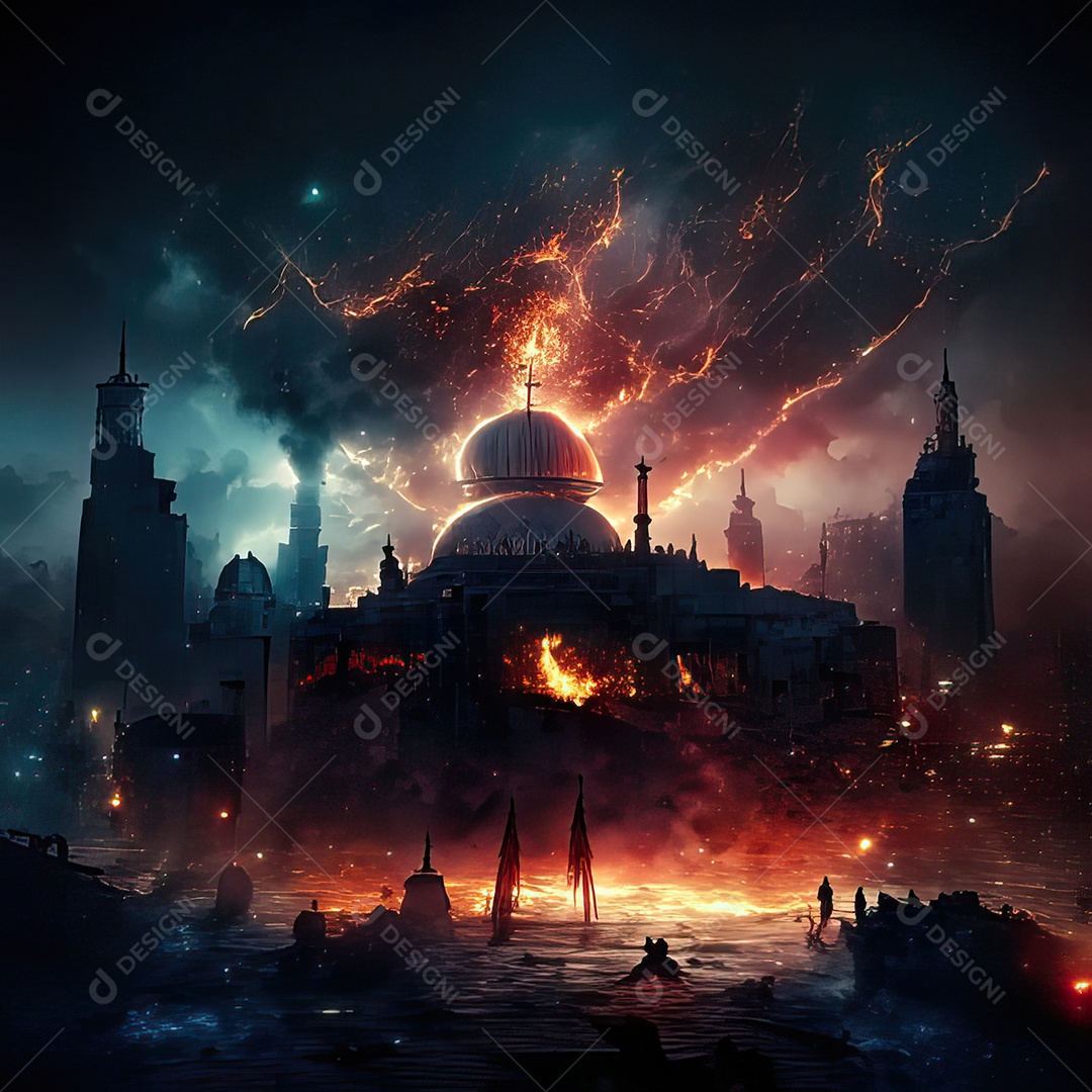 Retrato de mesquita destruída