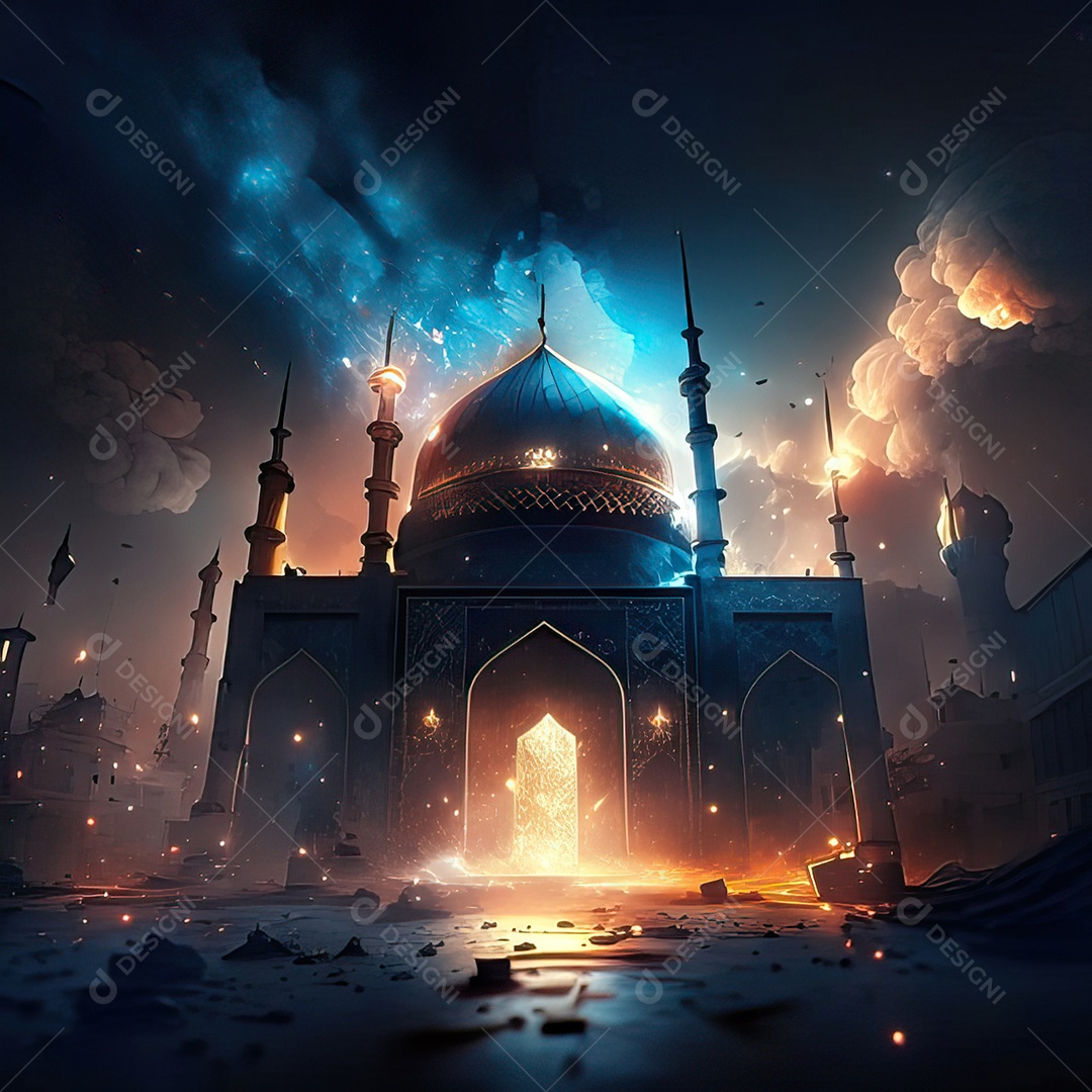 Retrato de mesquita destruída