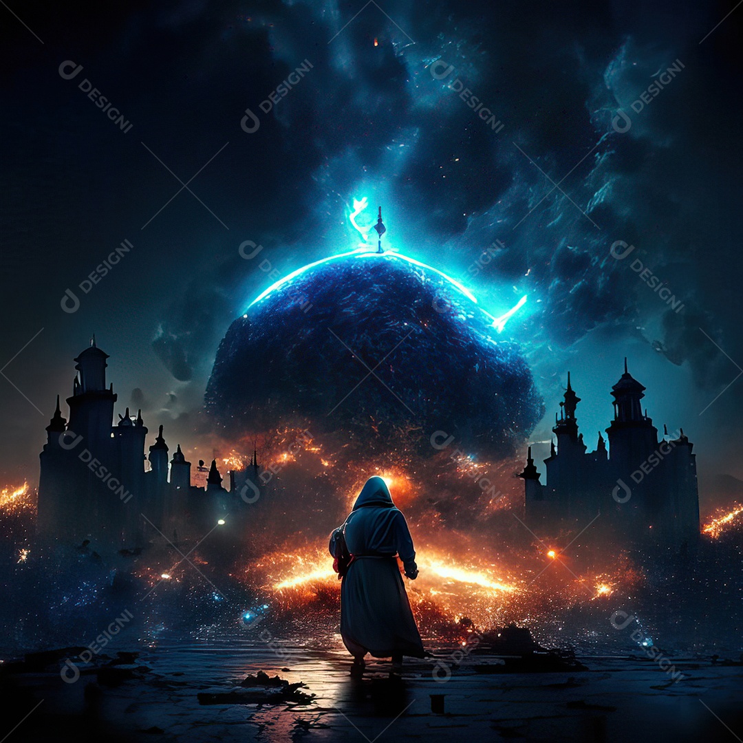 Retrato de mesquita destruída