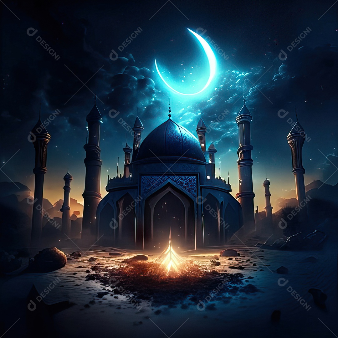 Retrato de mesquita destruída