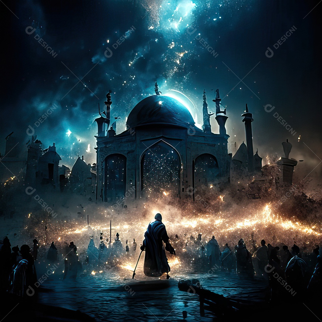 Retrato de mesquita destruída