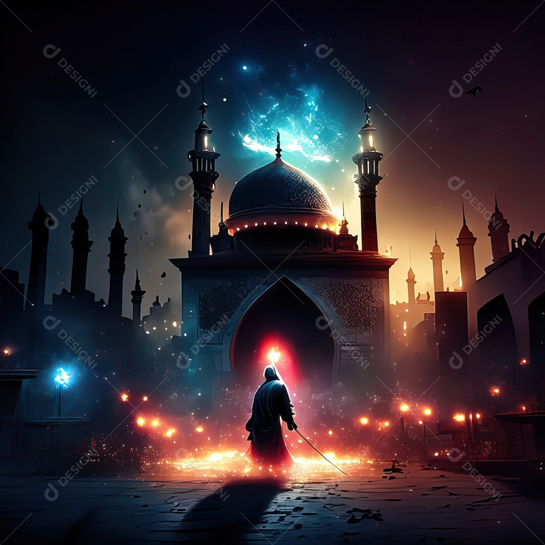 Retrato de mesquita destruída