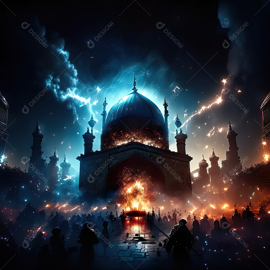 Retrato de mesquita destruída