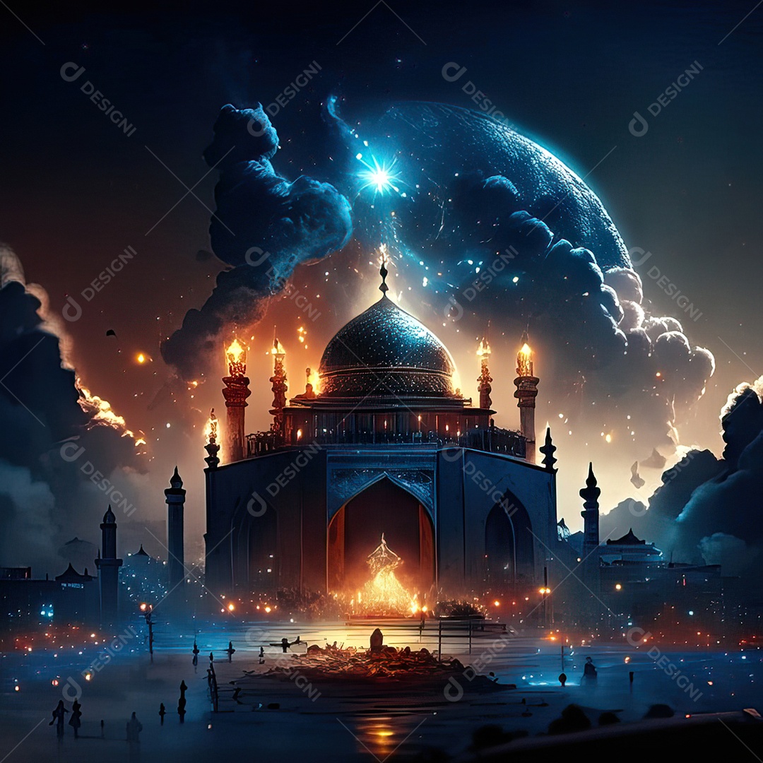 Retrato de mesquita destruída