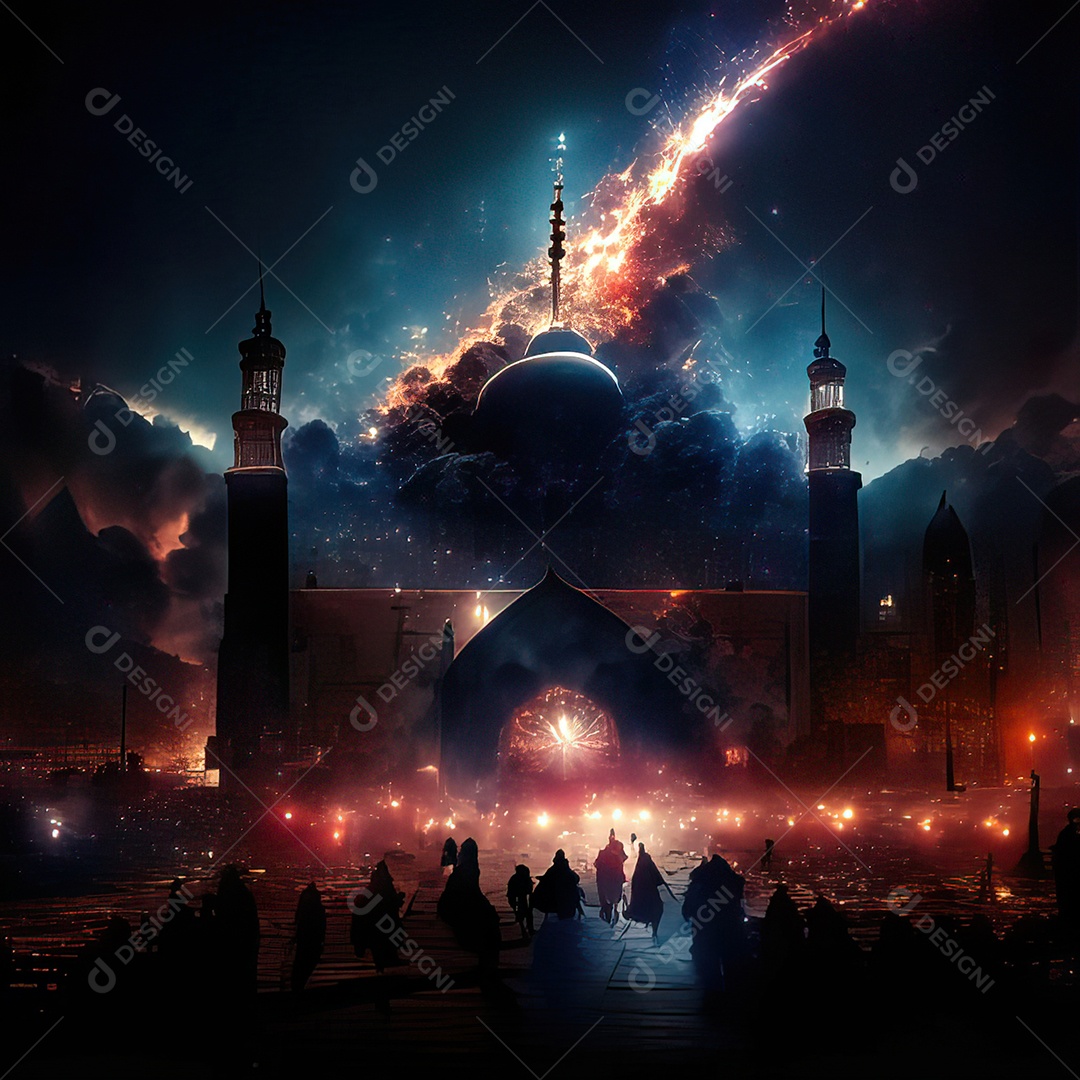 Retrato de mesquita destruída