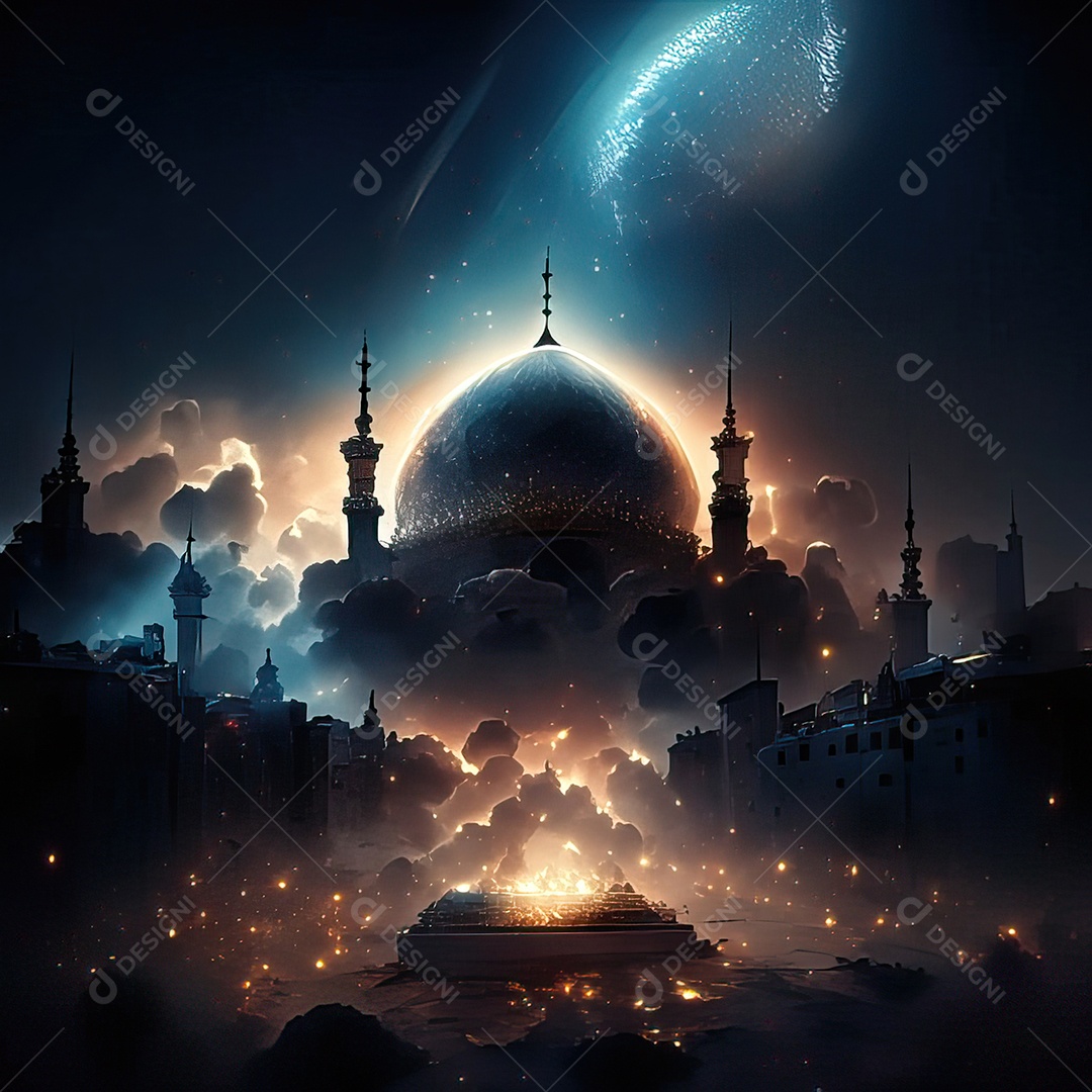 Retrato de mesquita destruída