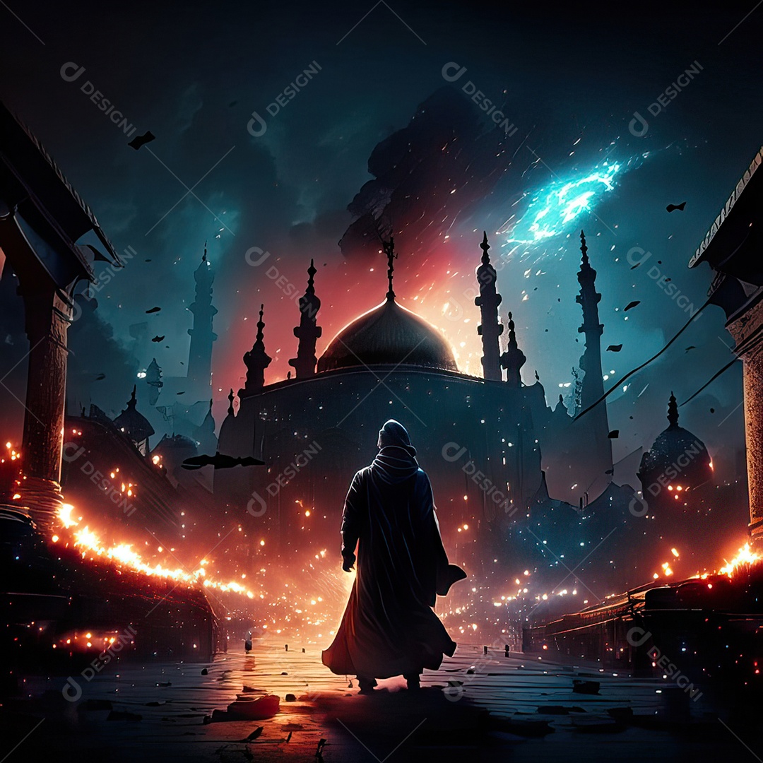 Retrato de mesquita destruída