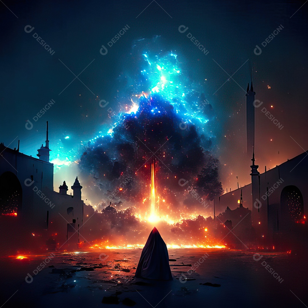 Retrato de mesquita destruída