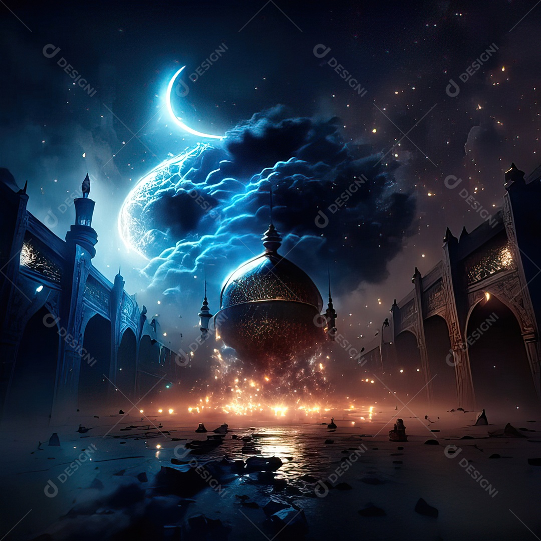 Retrato de mesquita destruída