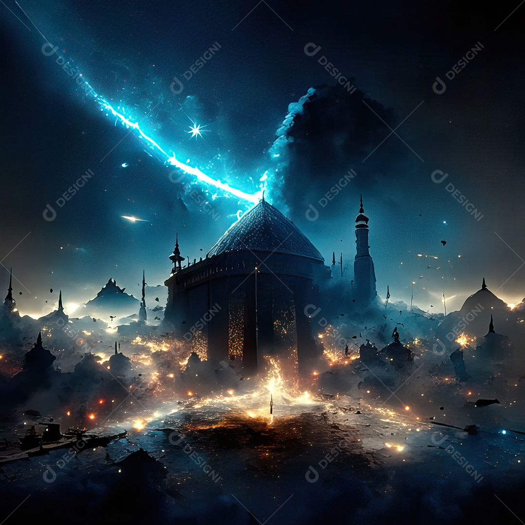 Retrato de mesquita destruída