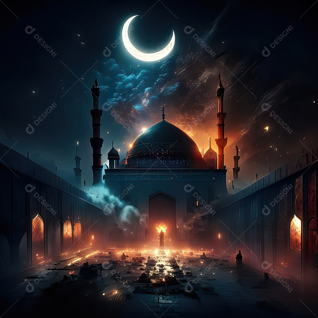 Retrato de mesquita destruída