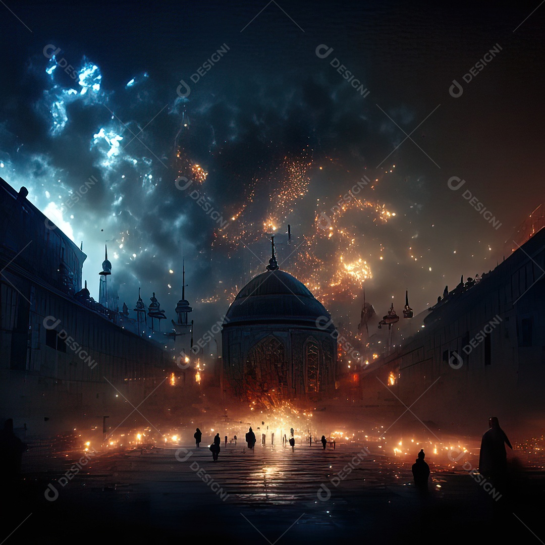 Retrato de mesquita destruída