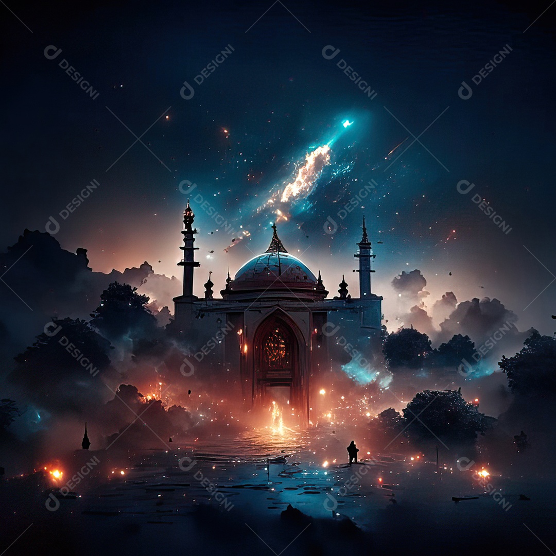 Retrato de mesquita destruída