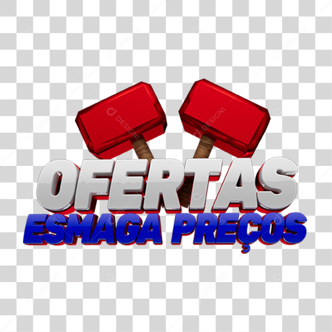 Texto 3D Ofertas Esmaga Preços PNG Transparente
