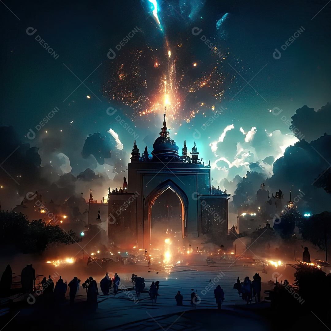 Retrato de mesquita destruída