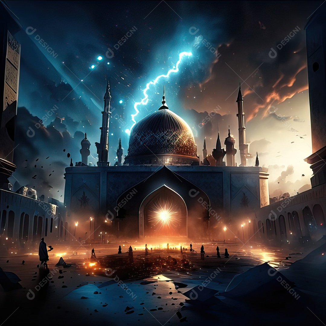 Retrato de mesquita destruída