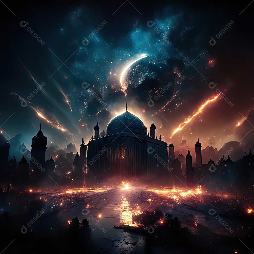 Retrato de mesquita destruída