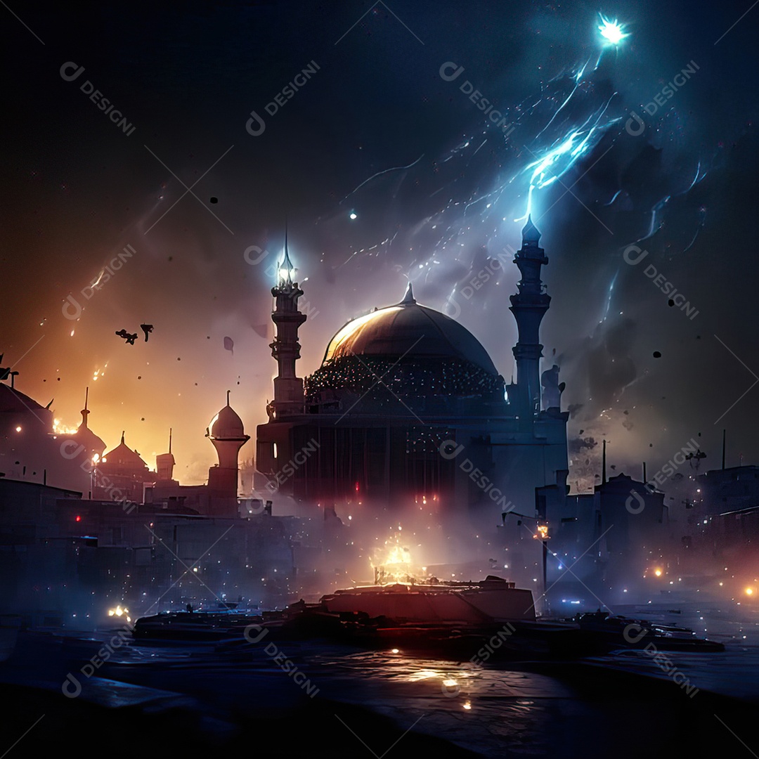 Retrato de mesquita destruída