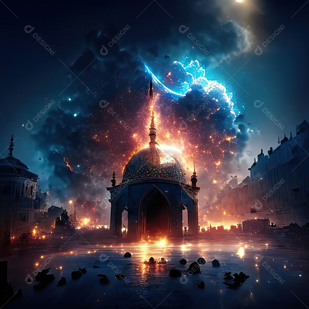 Retrato de mesquita destruída