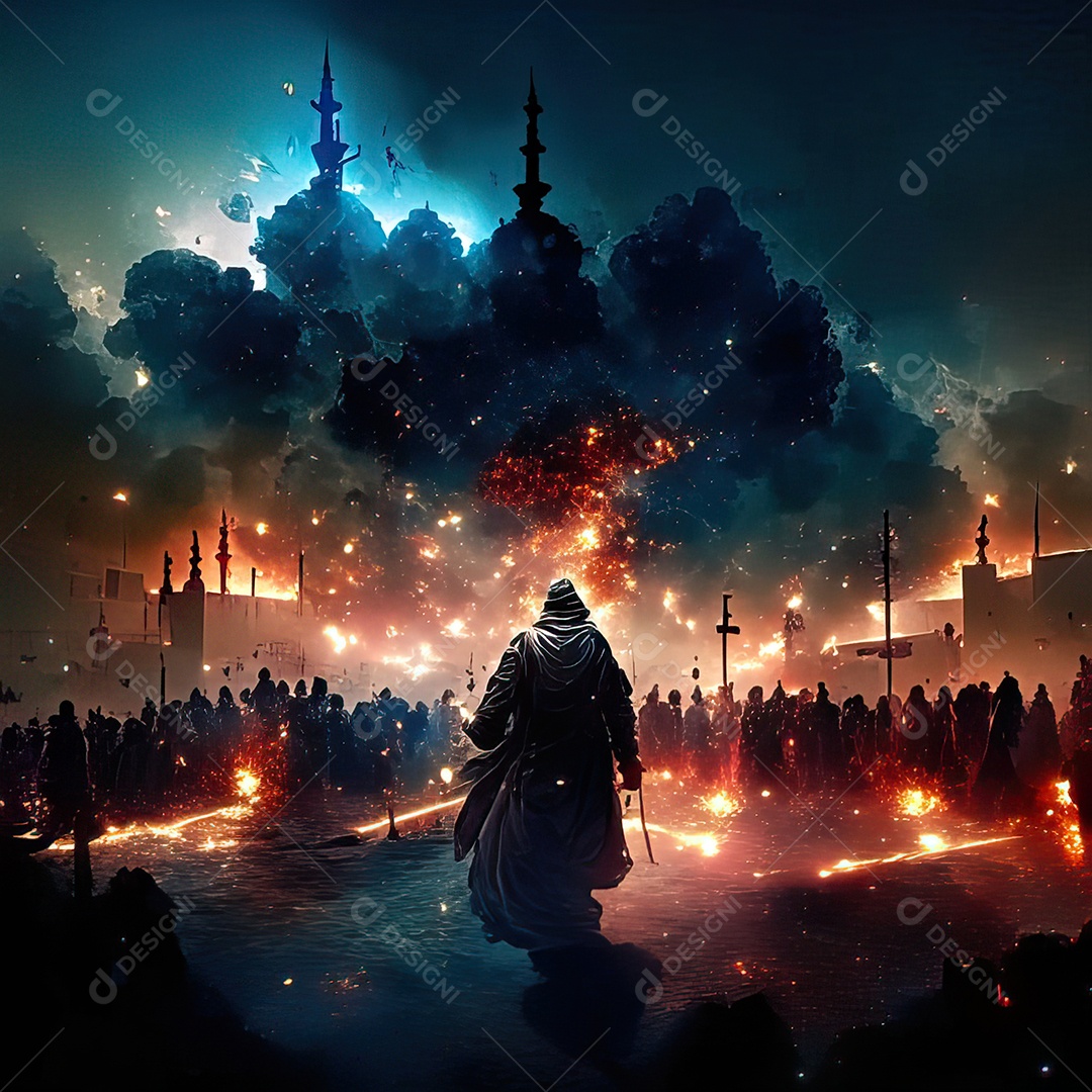 Retrato de mesquita destruída