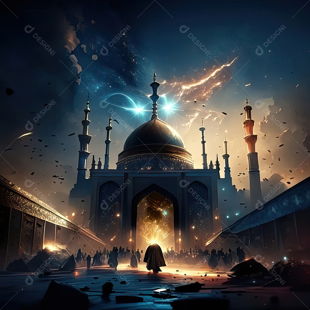 Retrato de mesquita destruída