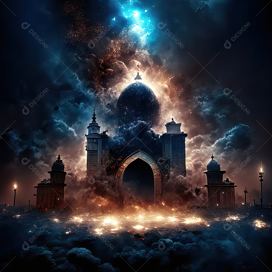 Retrato de mesquita destruída