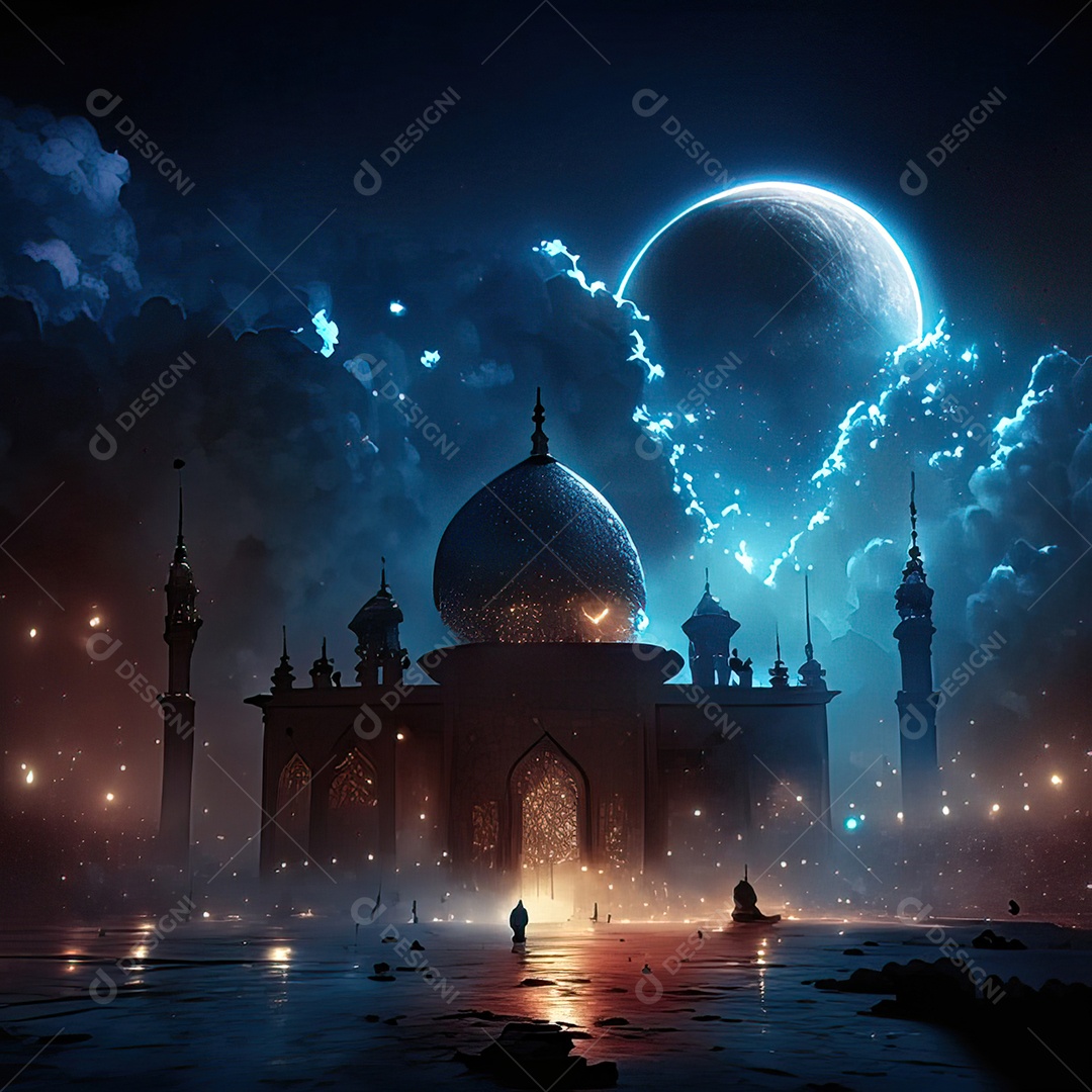 Retrato de mesquita destruída