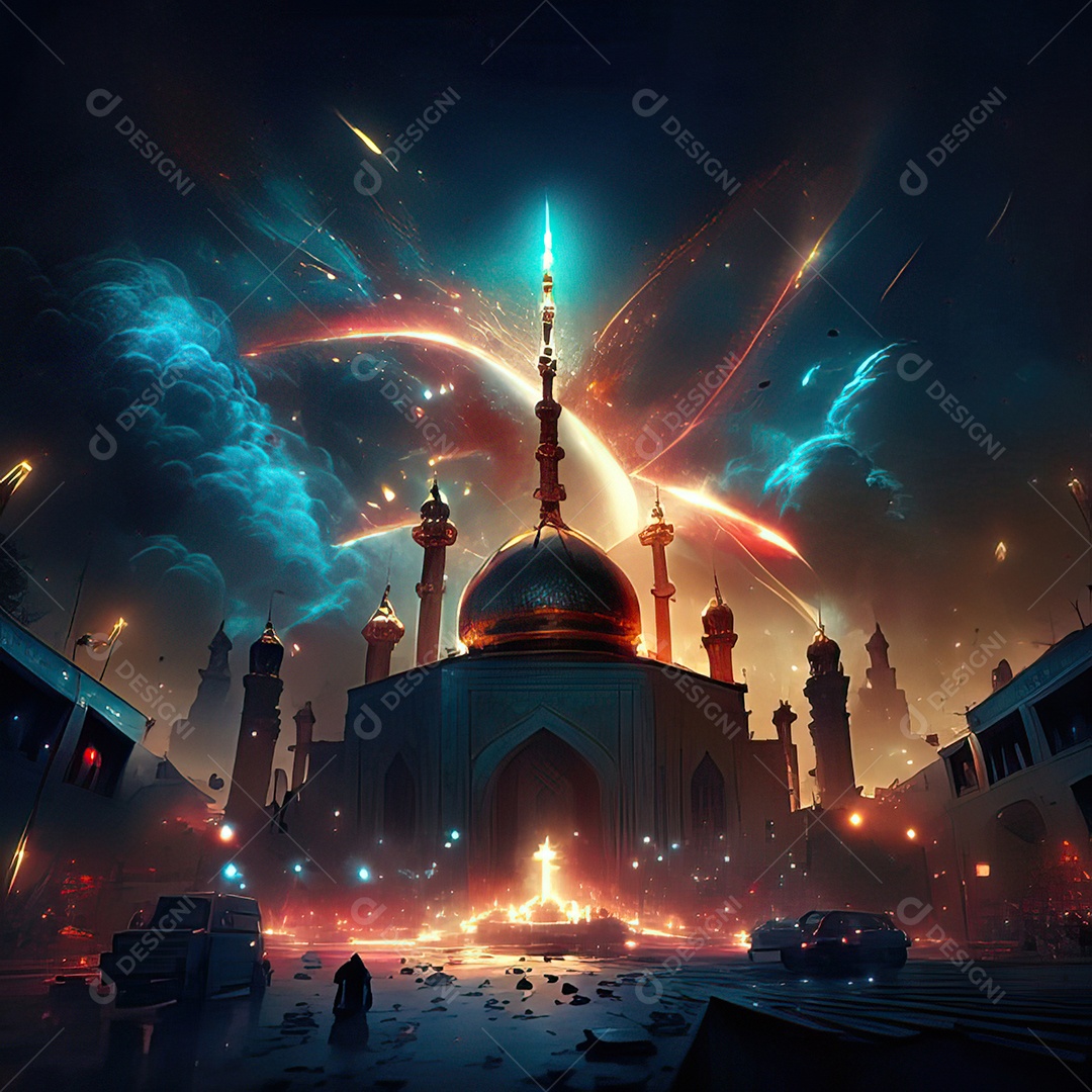 Retrato de mesquita destruída