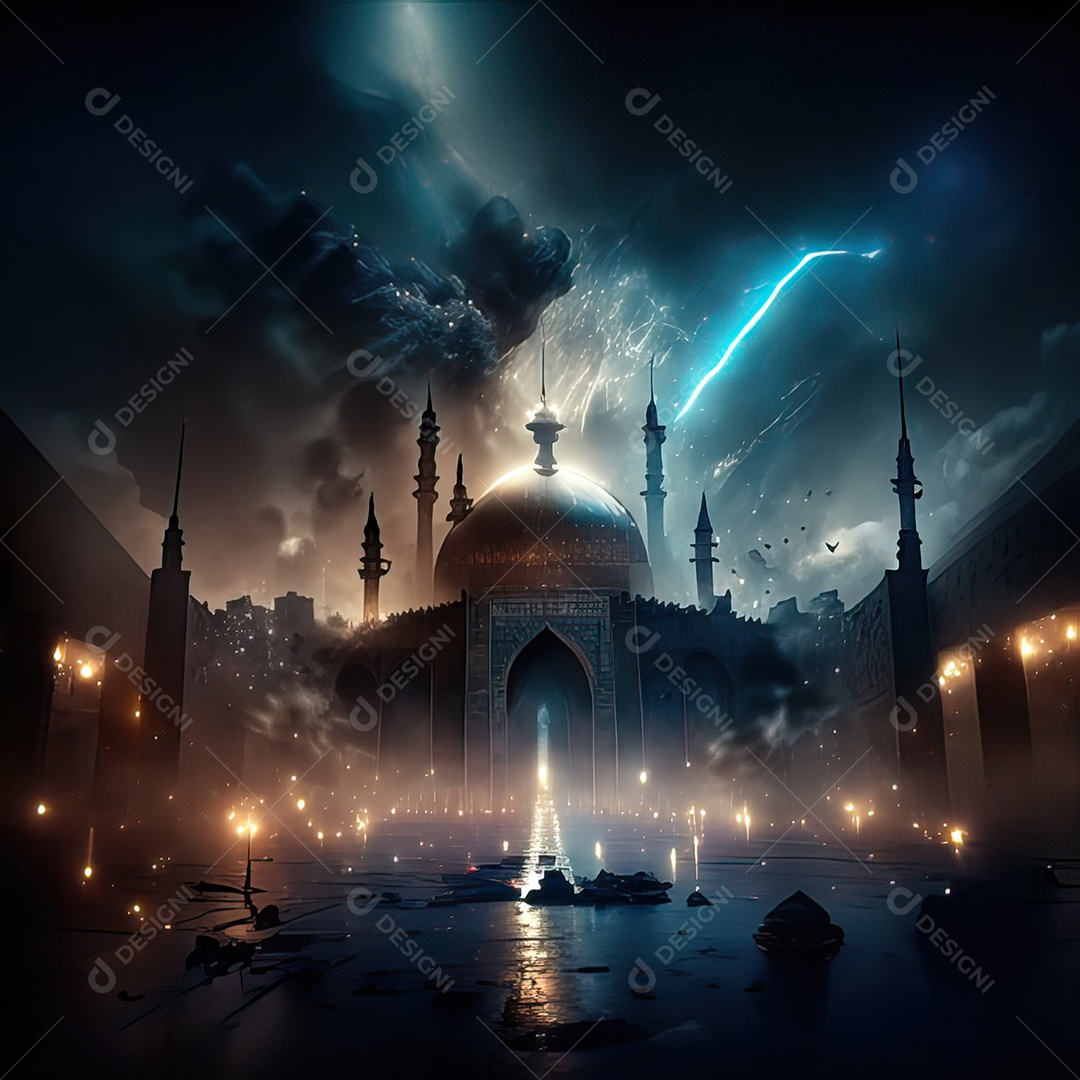 Retrato de mesquita destruída