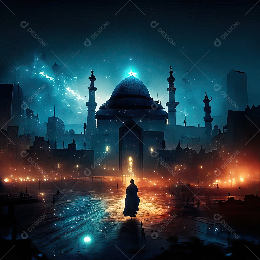 Retrato de mesquita destruída