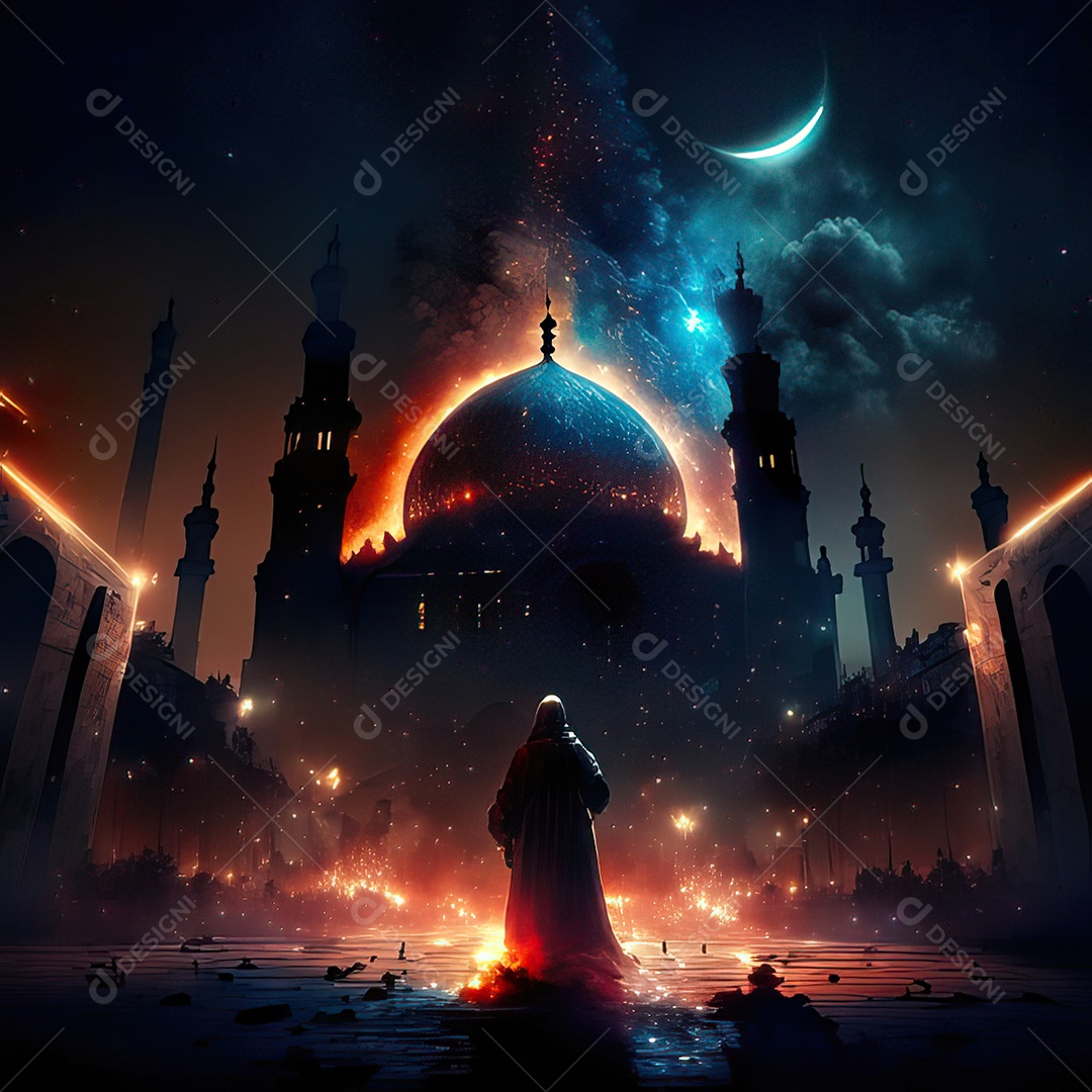 Retrato de mesquita destruída