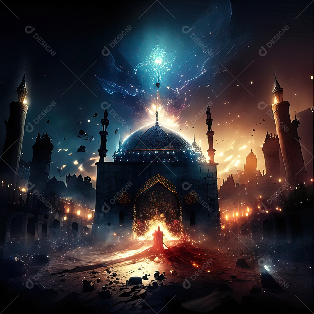 Retrato de mesquita destruída