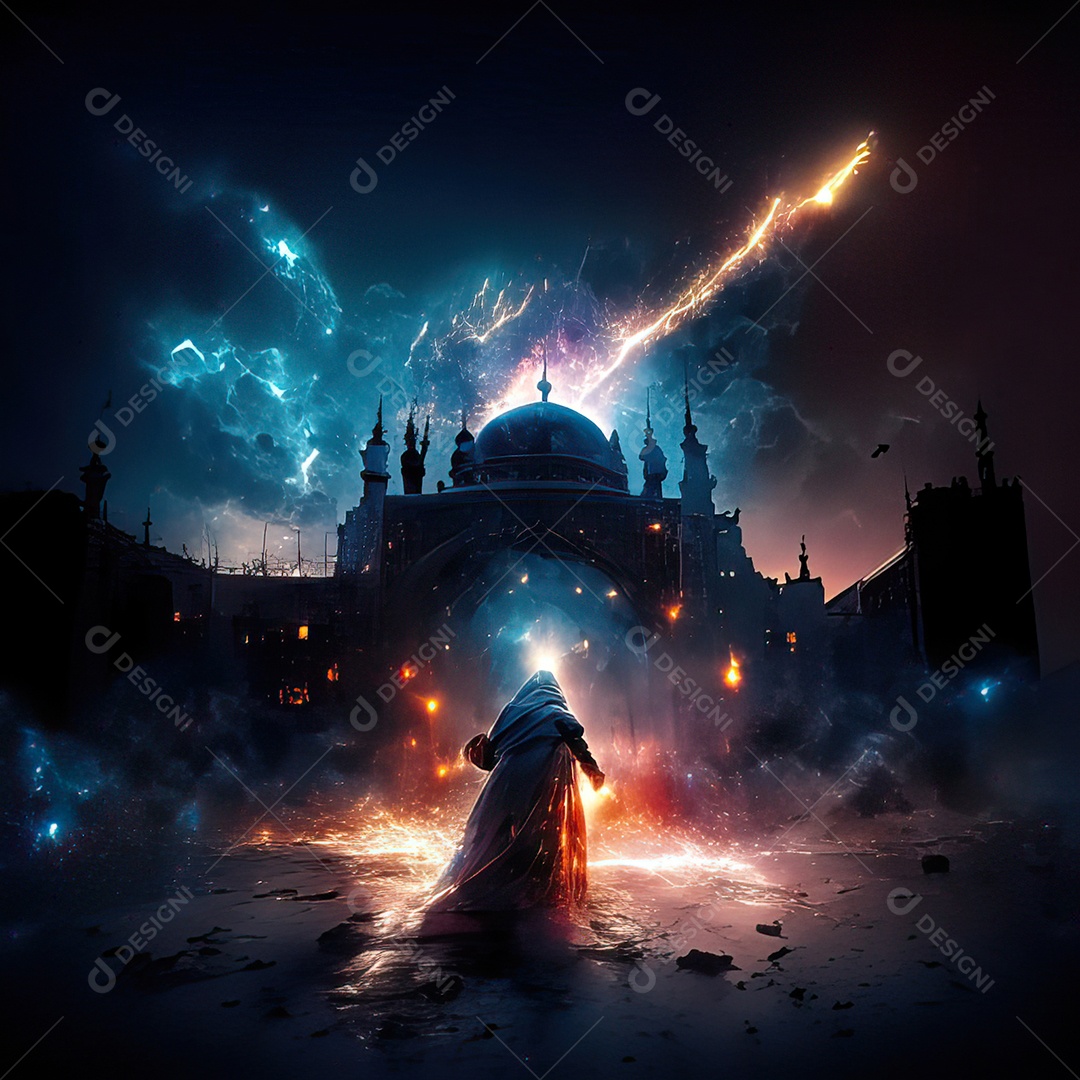 Retrato de mesquita destruída