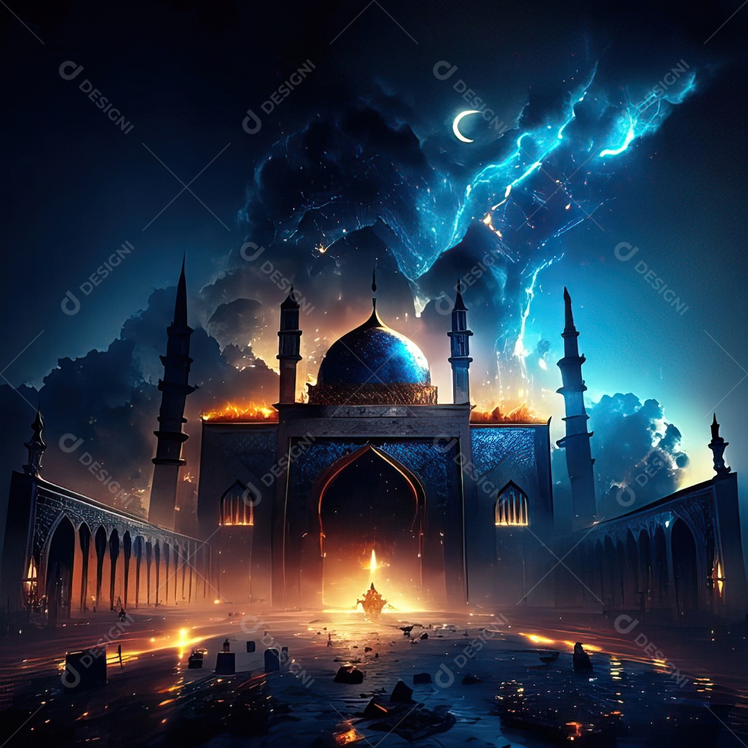 Retrato de mesquita destruída