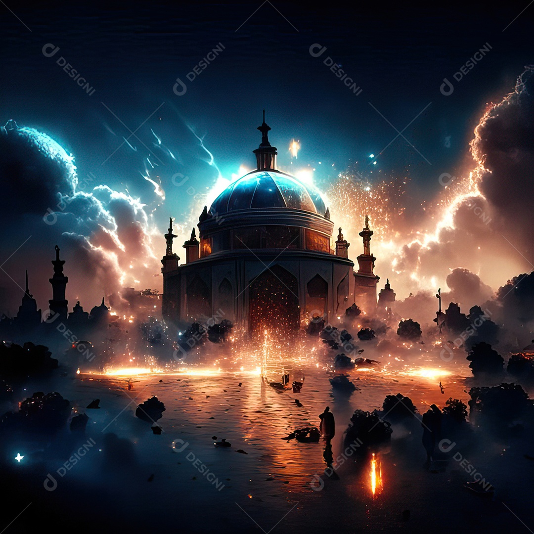 Retrato de mesquita destruída