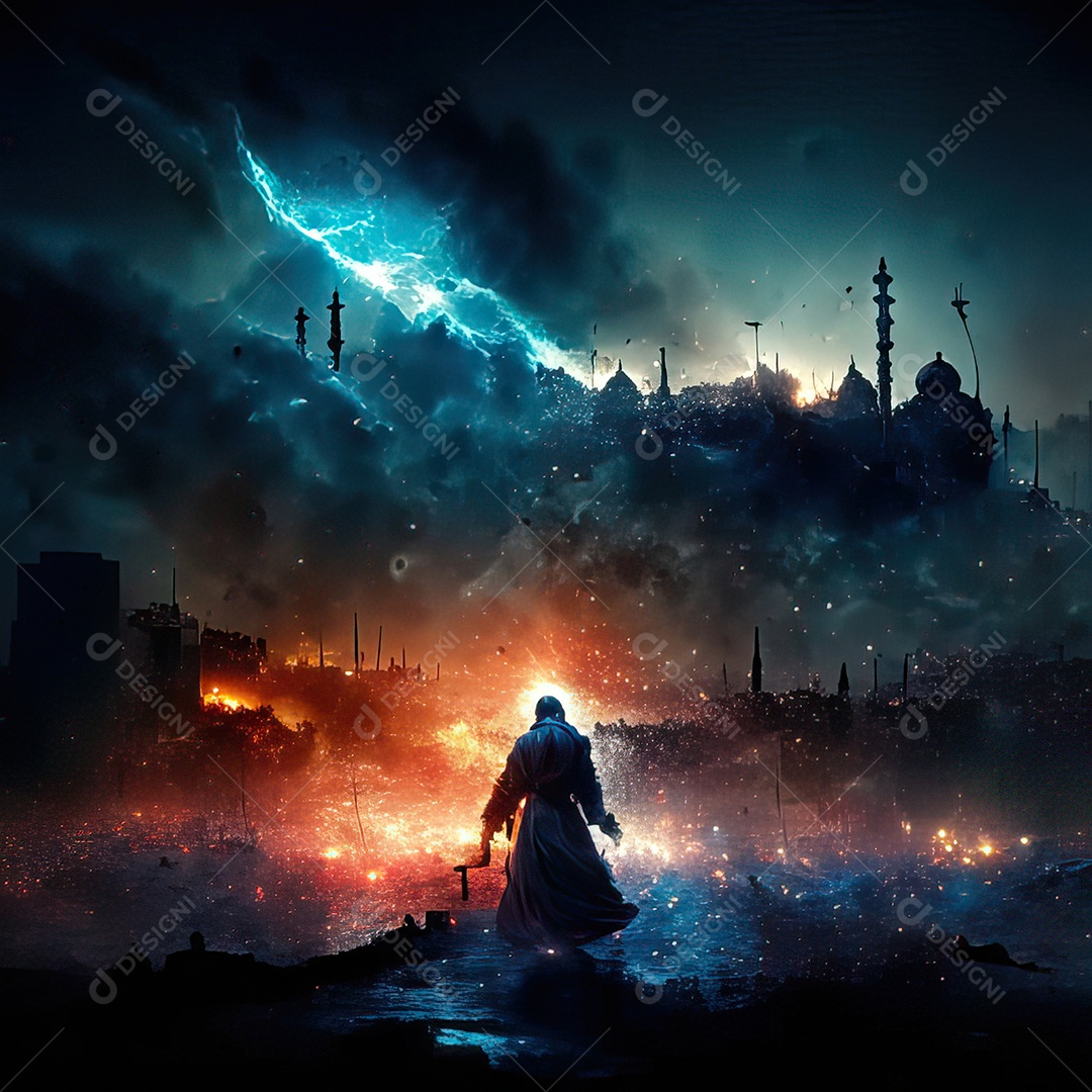 Retrato de mesquita destruída