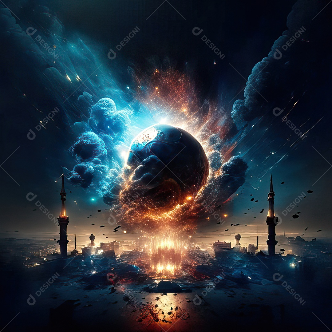 Retrato de mesquita destruída