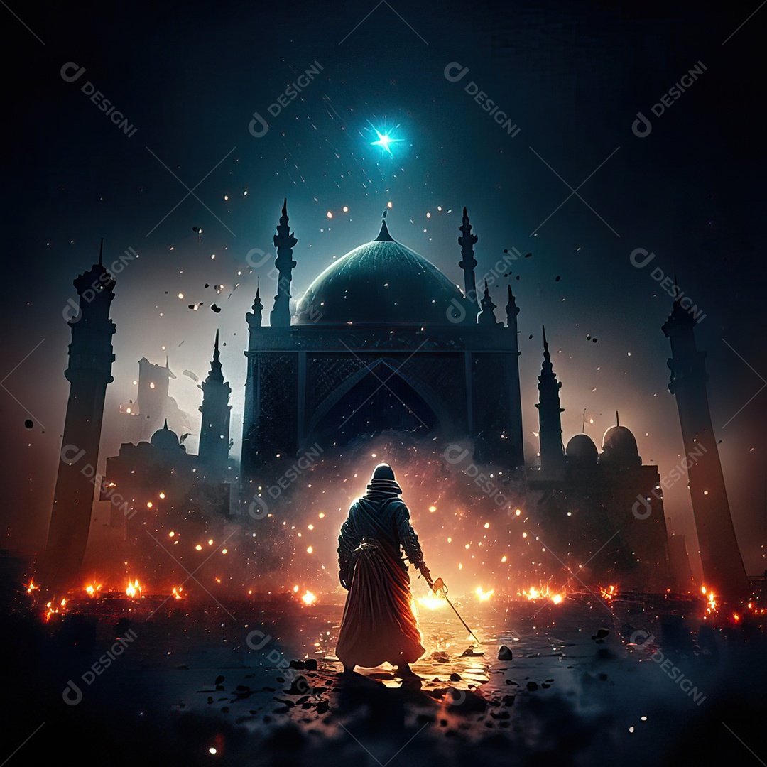 Retrato de mesquita destruída