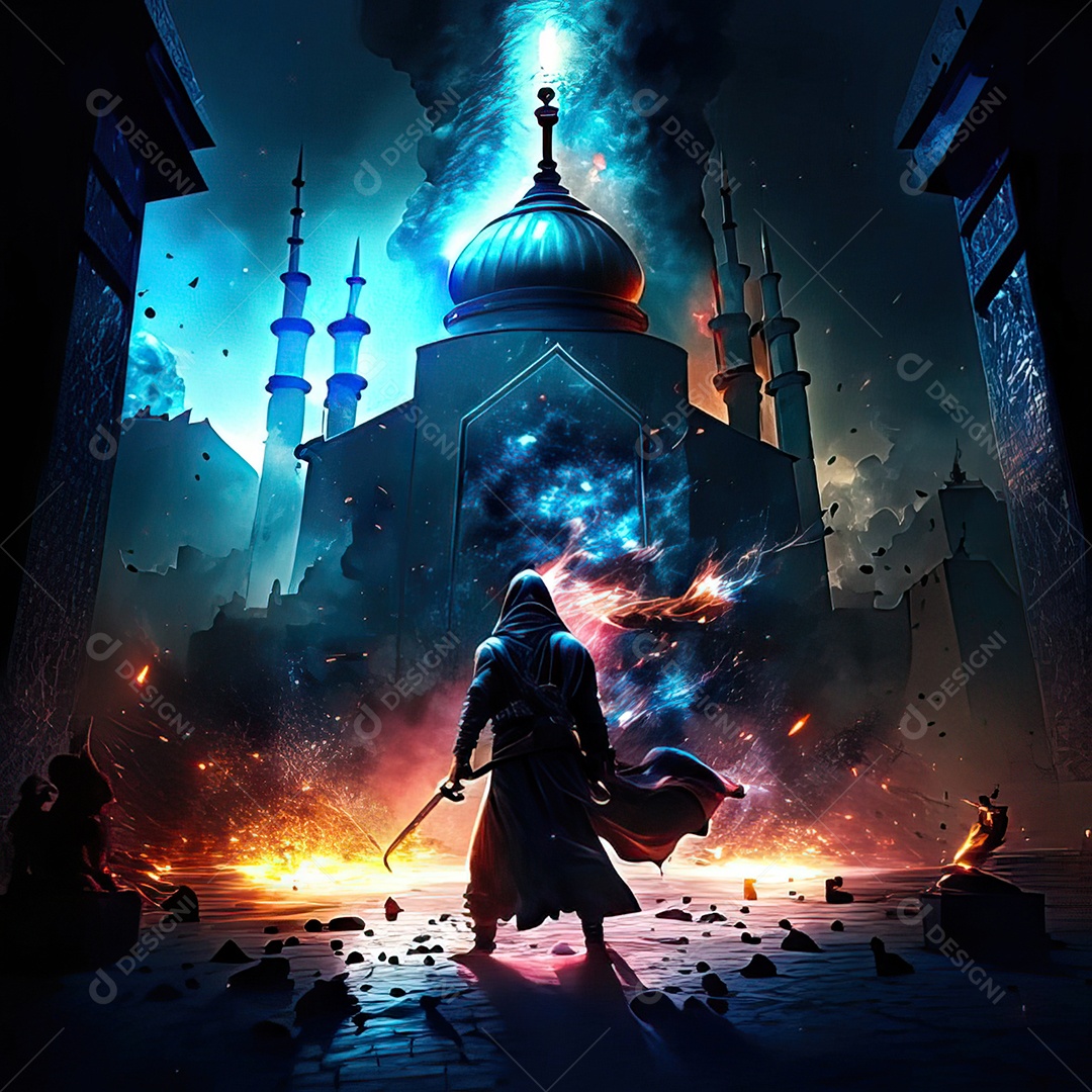 Retrato de mesquita destruída