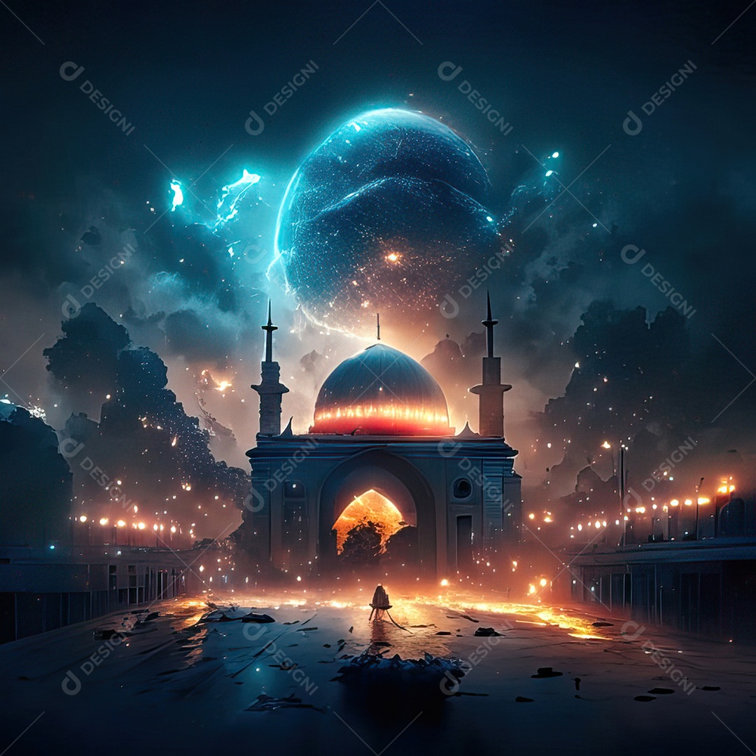 Retrato de mesquita destruída