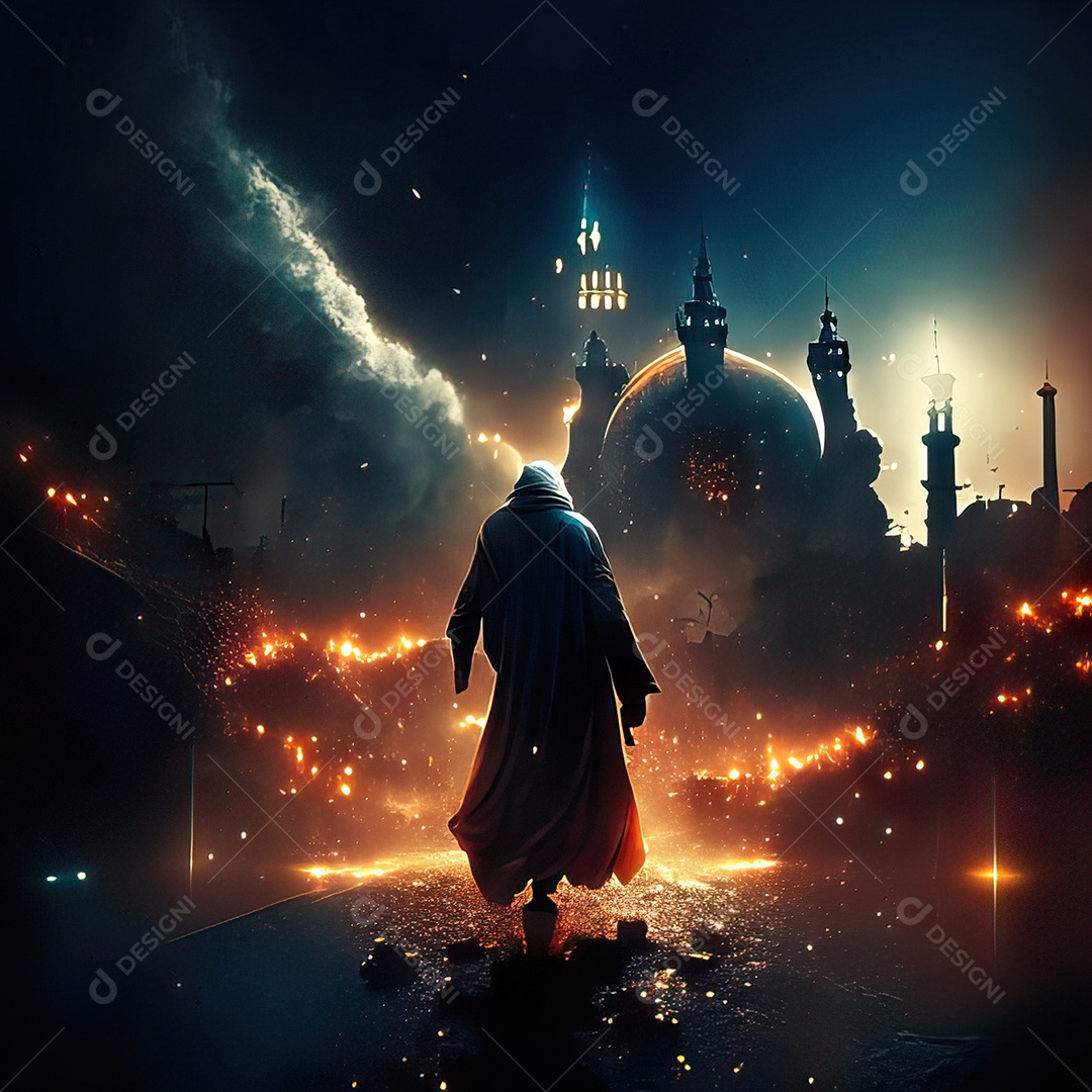 Retrato de mesquita destruída