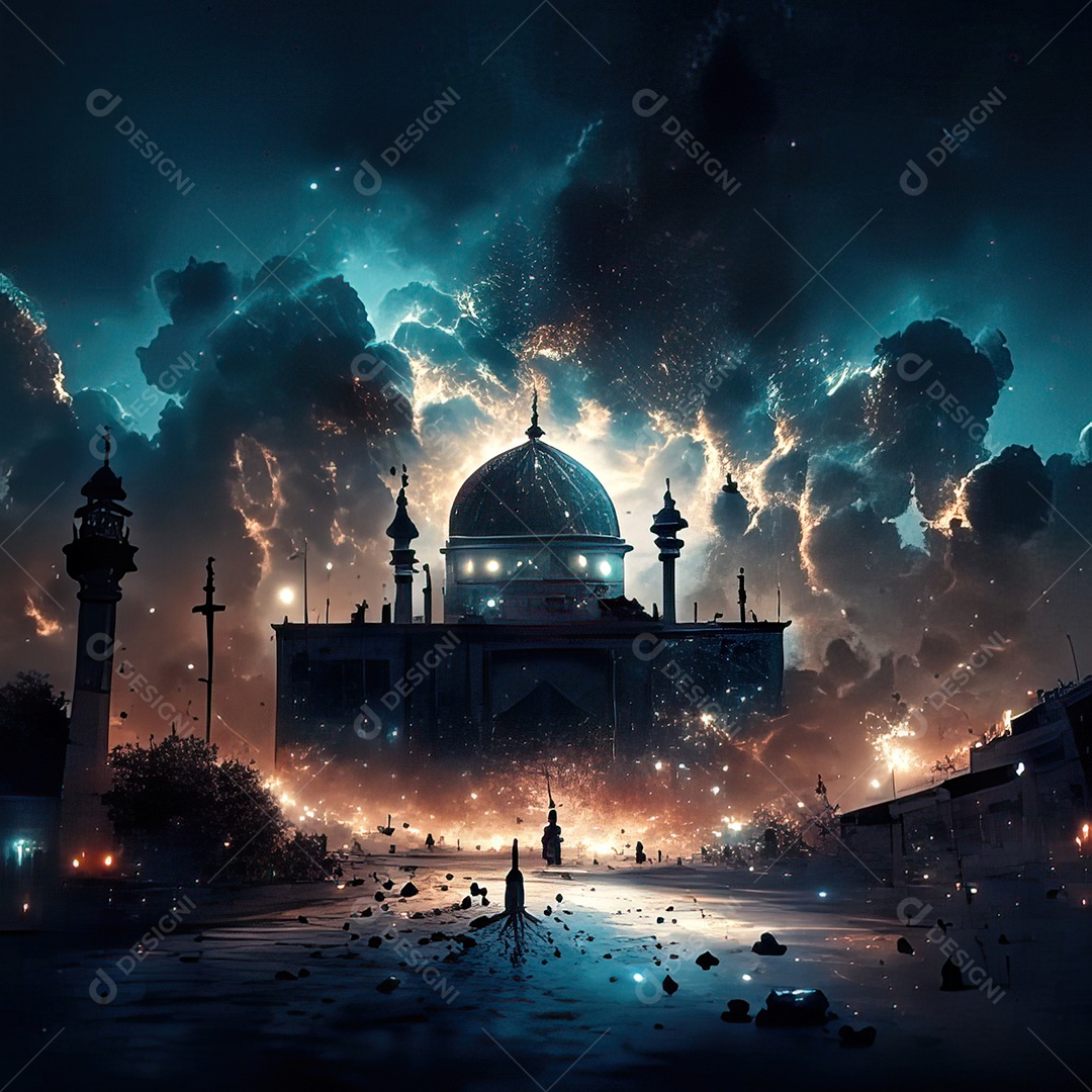 Retrato de mesquita destruída