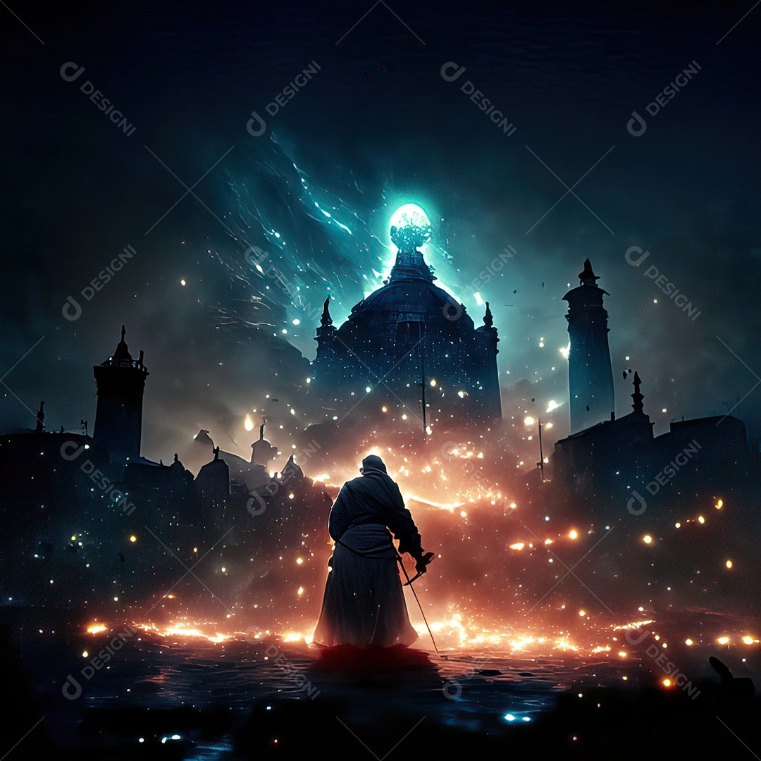 Retrato de mesquita destruída