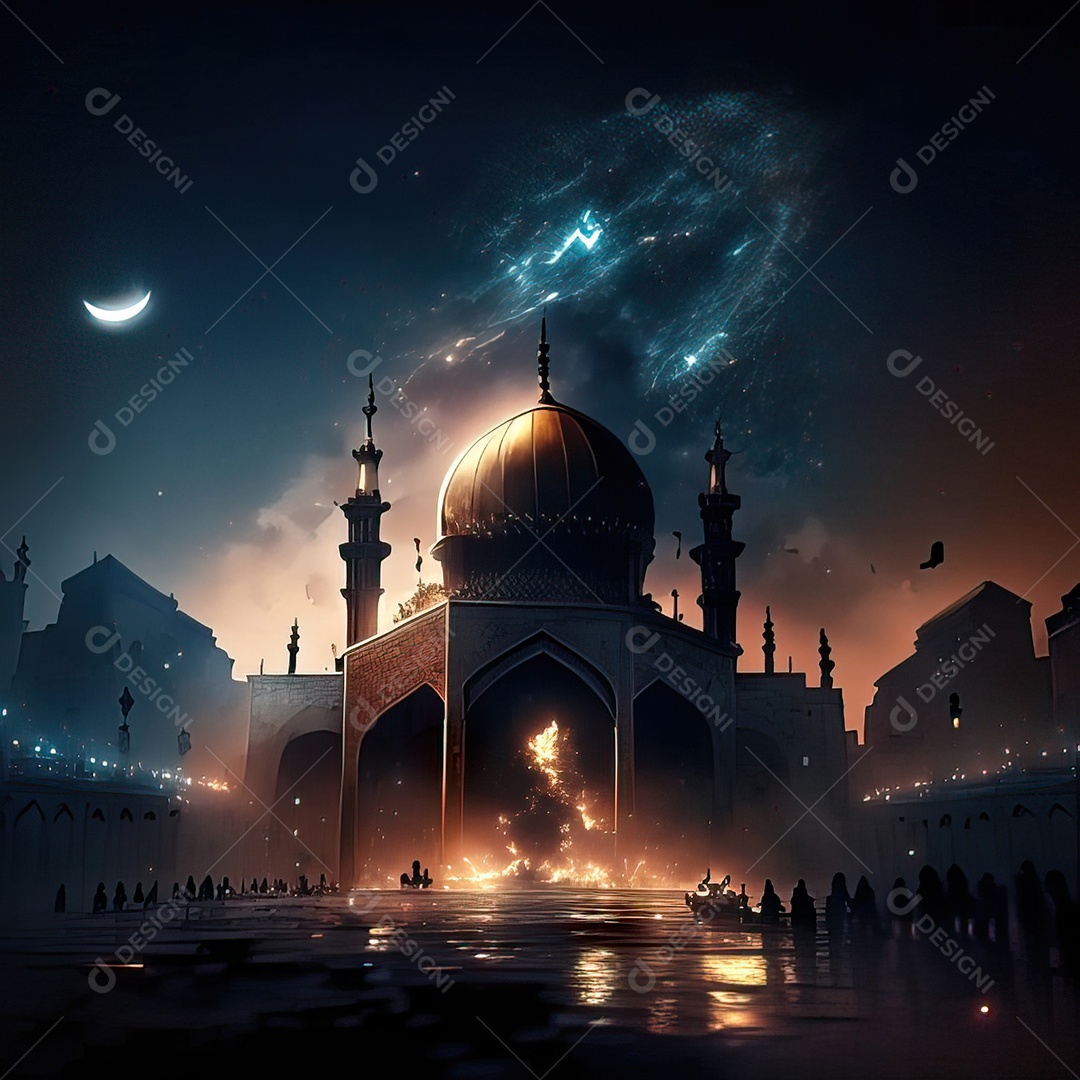 Retrato de mesquita destruída