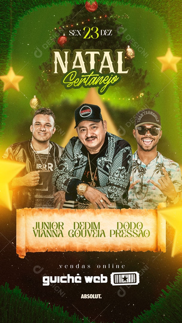 Social Media Flyer Story Natal Sertanejo PSD Editável