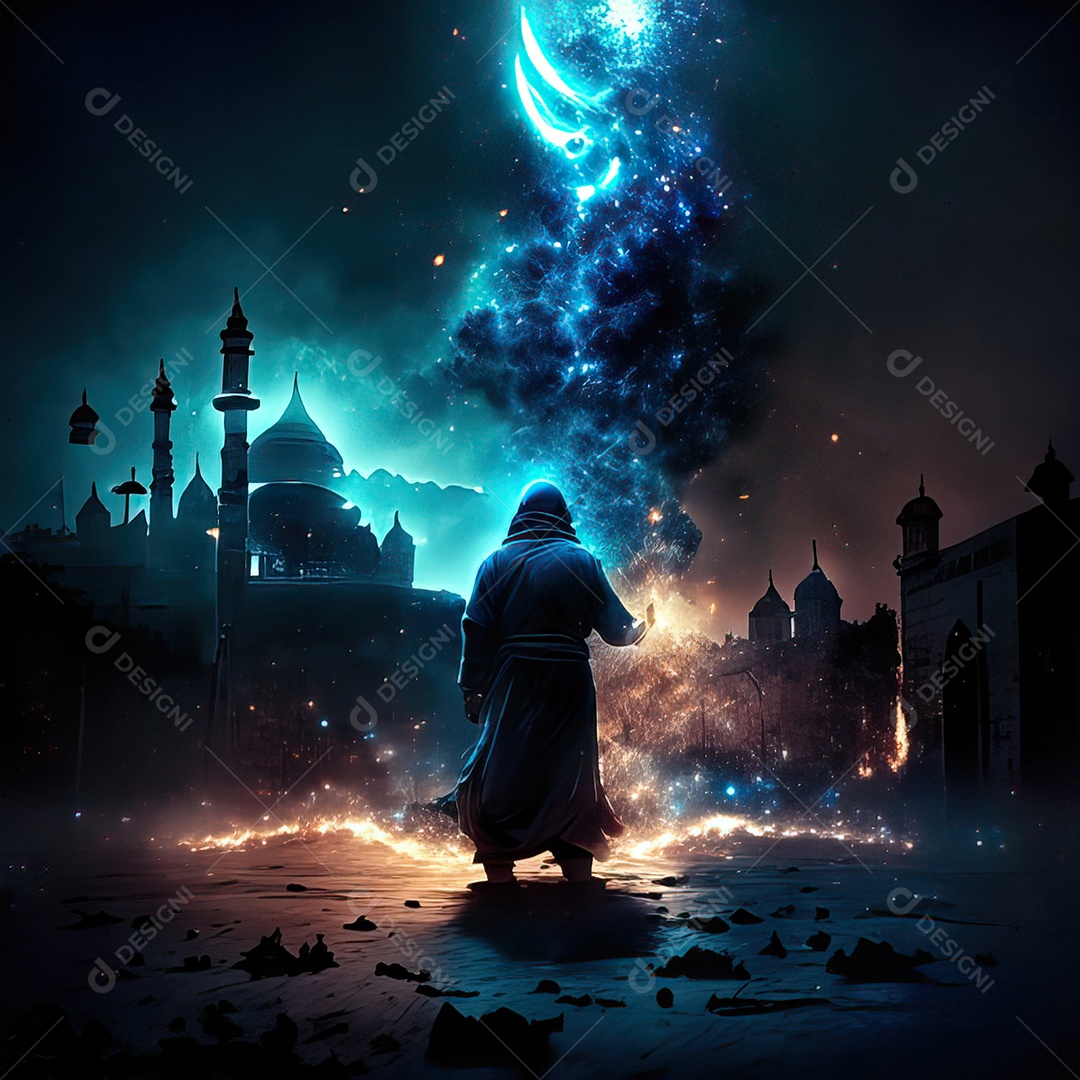 Asteroide atigindo cidade