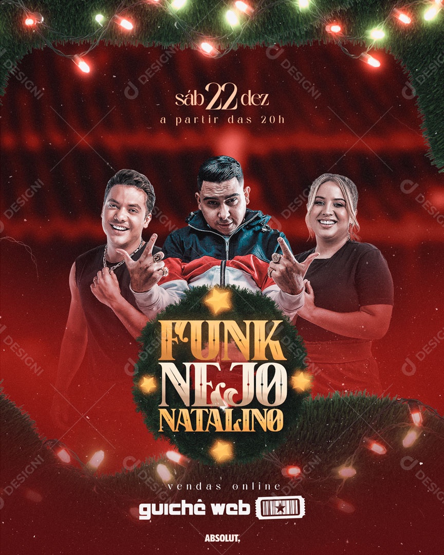 Social Media Flyer Feed FunkNejo Natalino PSD Editável